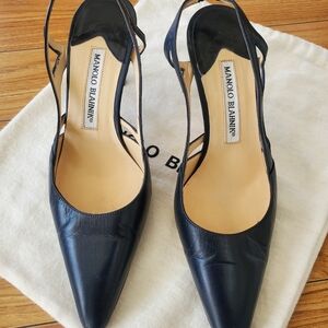 Manolo Blahnik sling back shoes